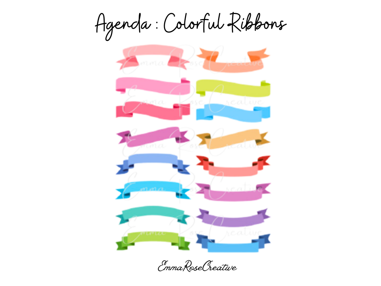 Agenda - Colorful Banners, Sheet Stickers