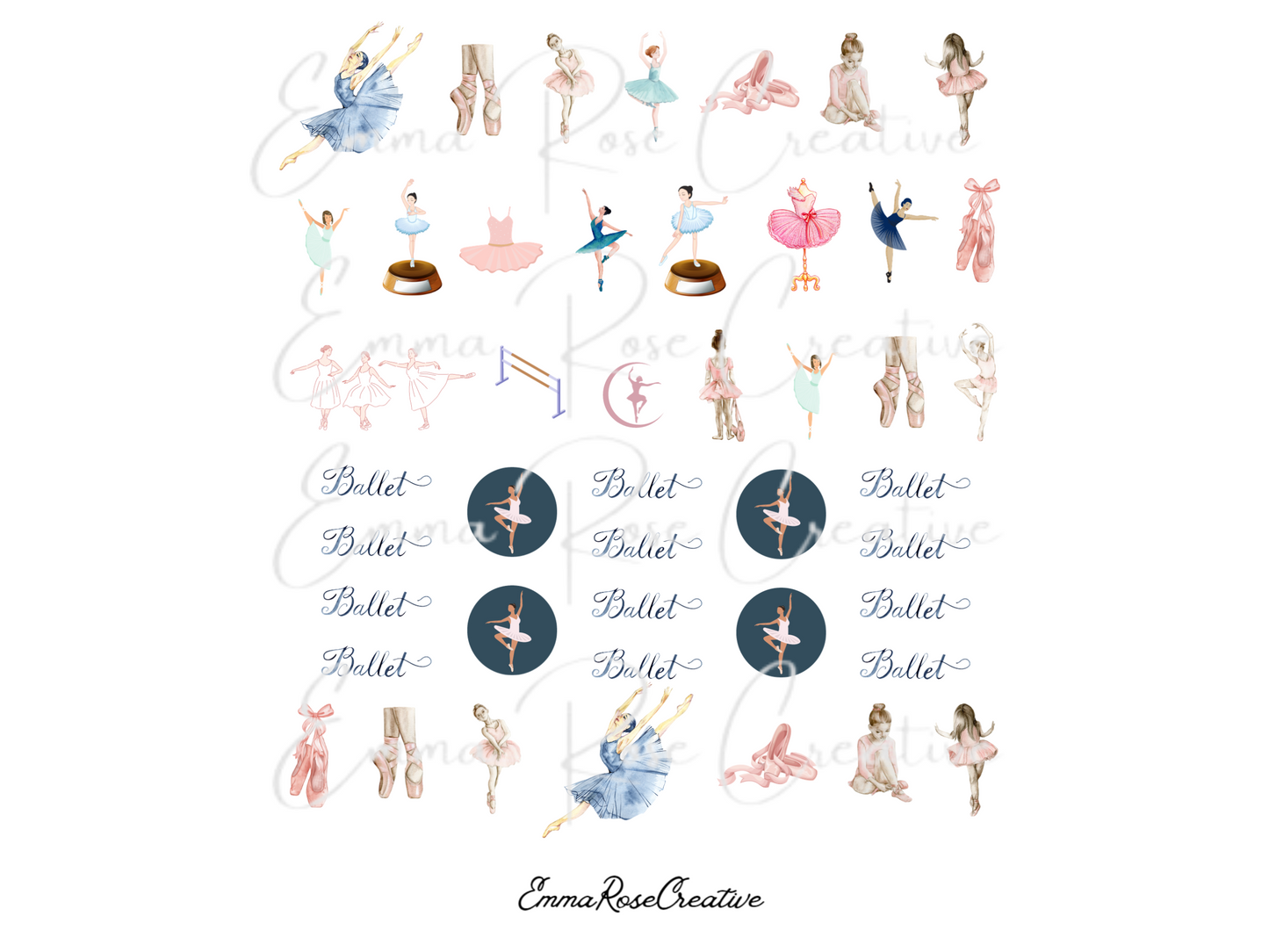 Hobbies - Ballet, Dancing, Sheet Stickers