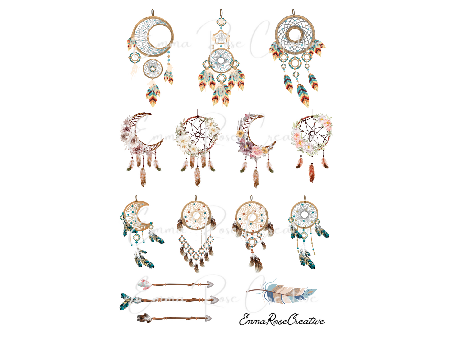 Feathers - Dream Catchers, Sheet Stickers
