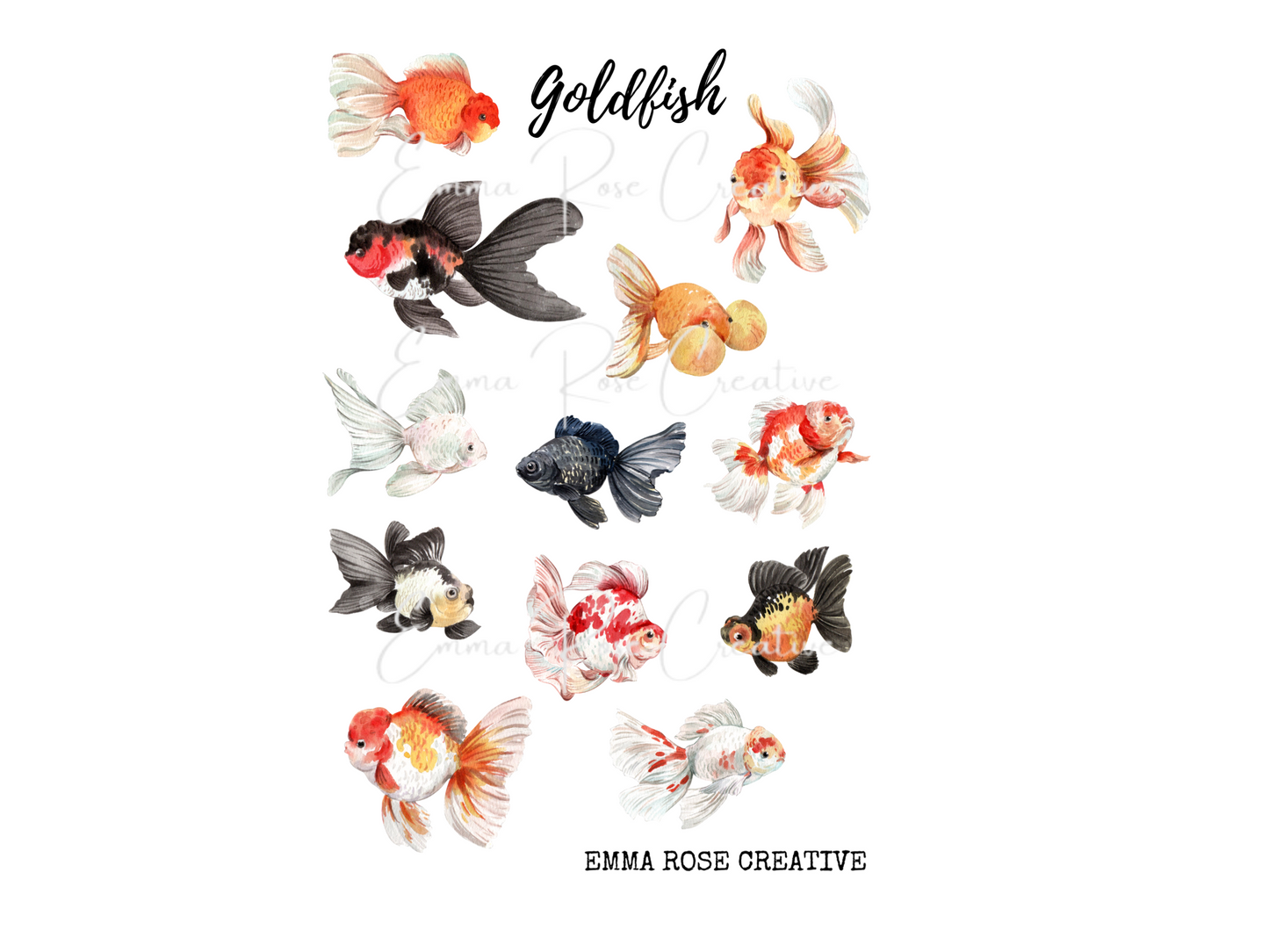 Aquarium - Goldfish, Sheet Stickers