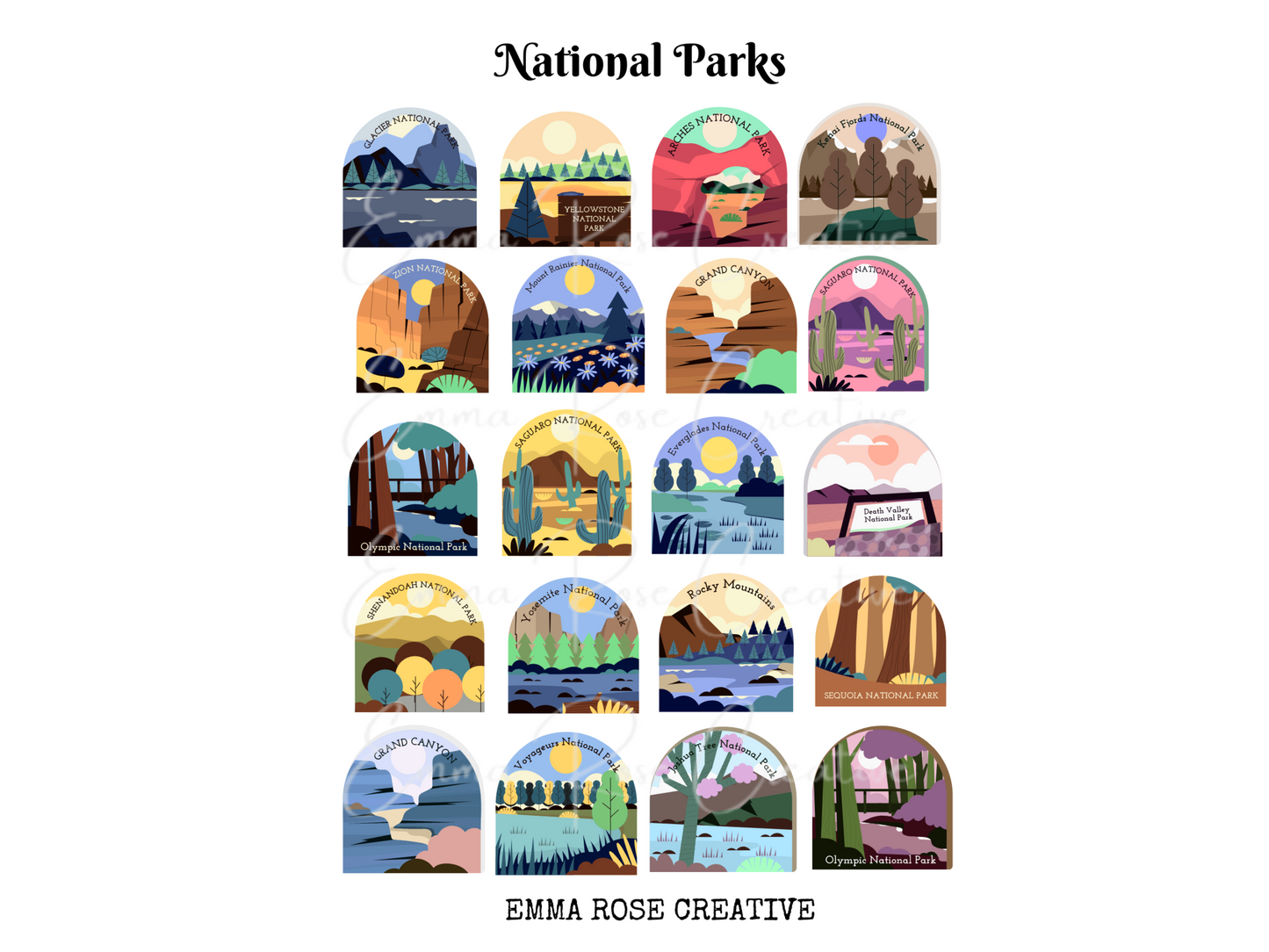 Travel - National Parks, Sheet Stickers
