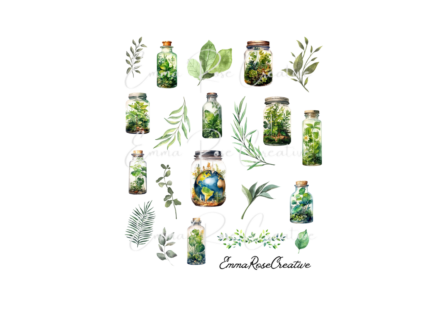 Plants - Bottled Plants, Sheet Stickers