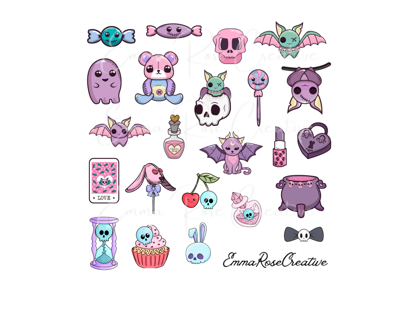 Goth - Cute & Dark, Sheet Stickers