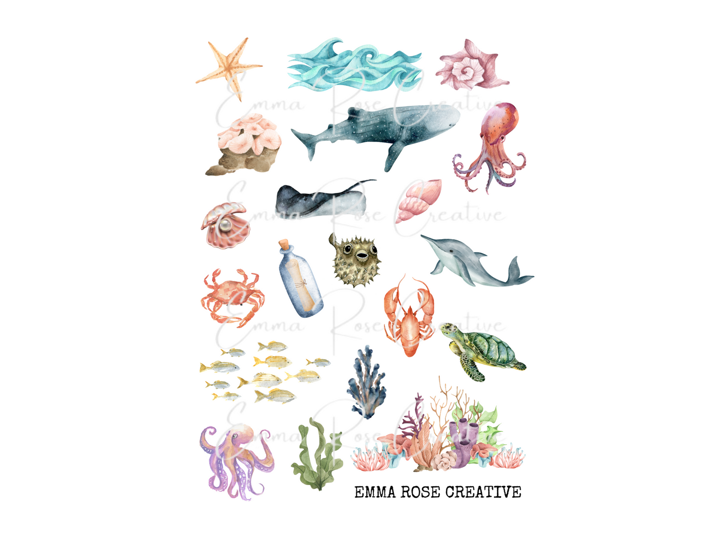 Animals - Ocean Life, Sheet Stickers