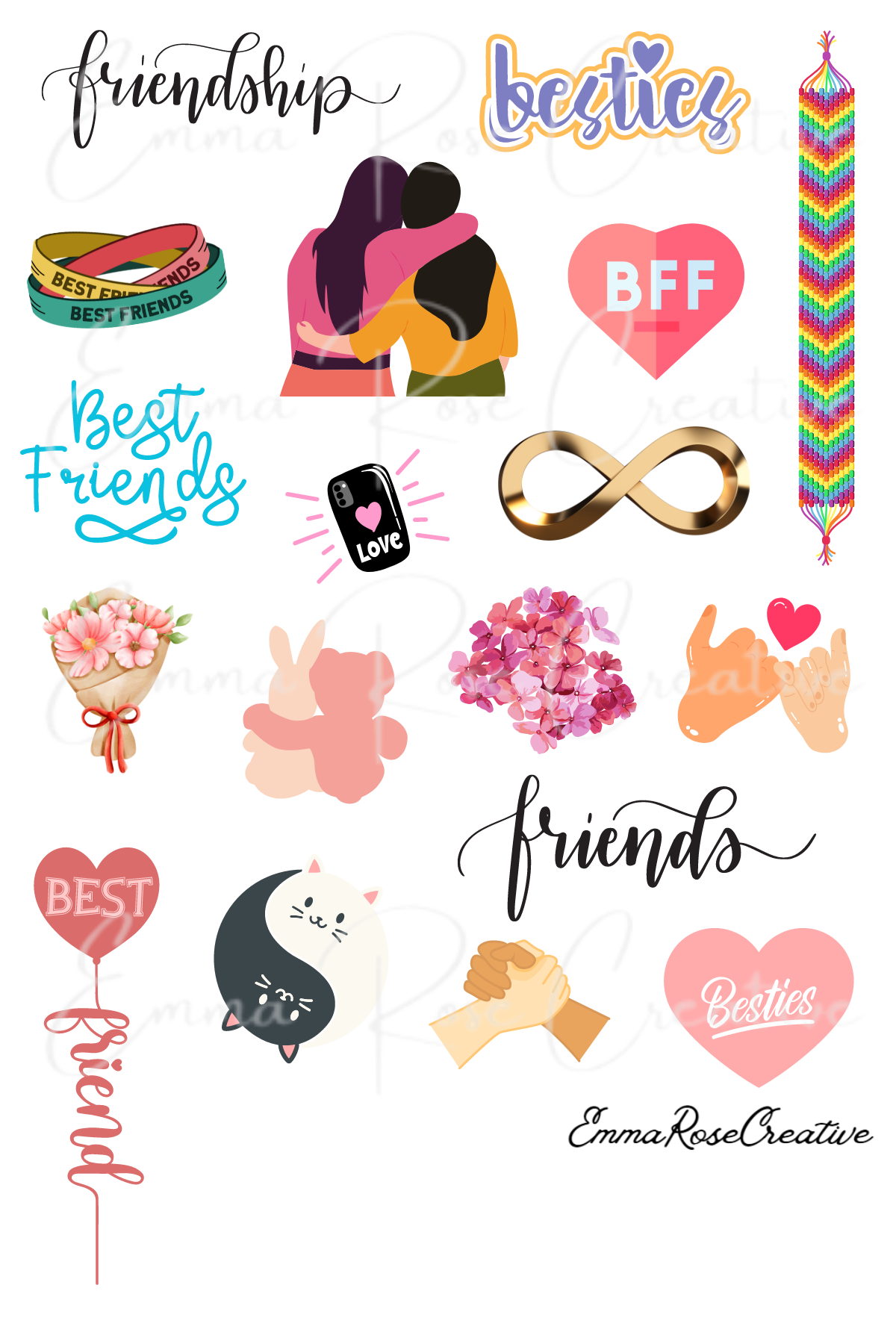 Family & Friends - Friendship, Sheet Stickers
