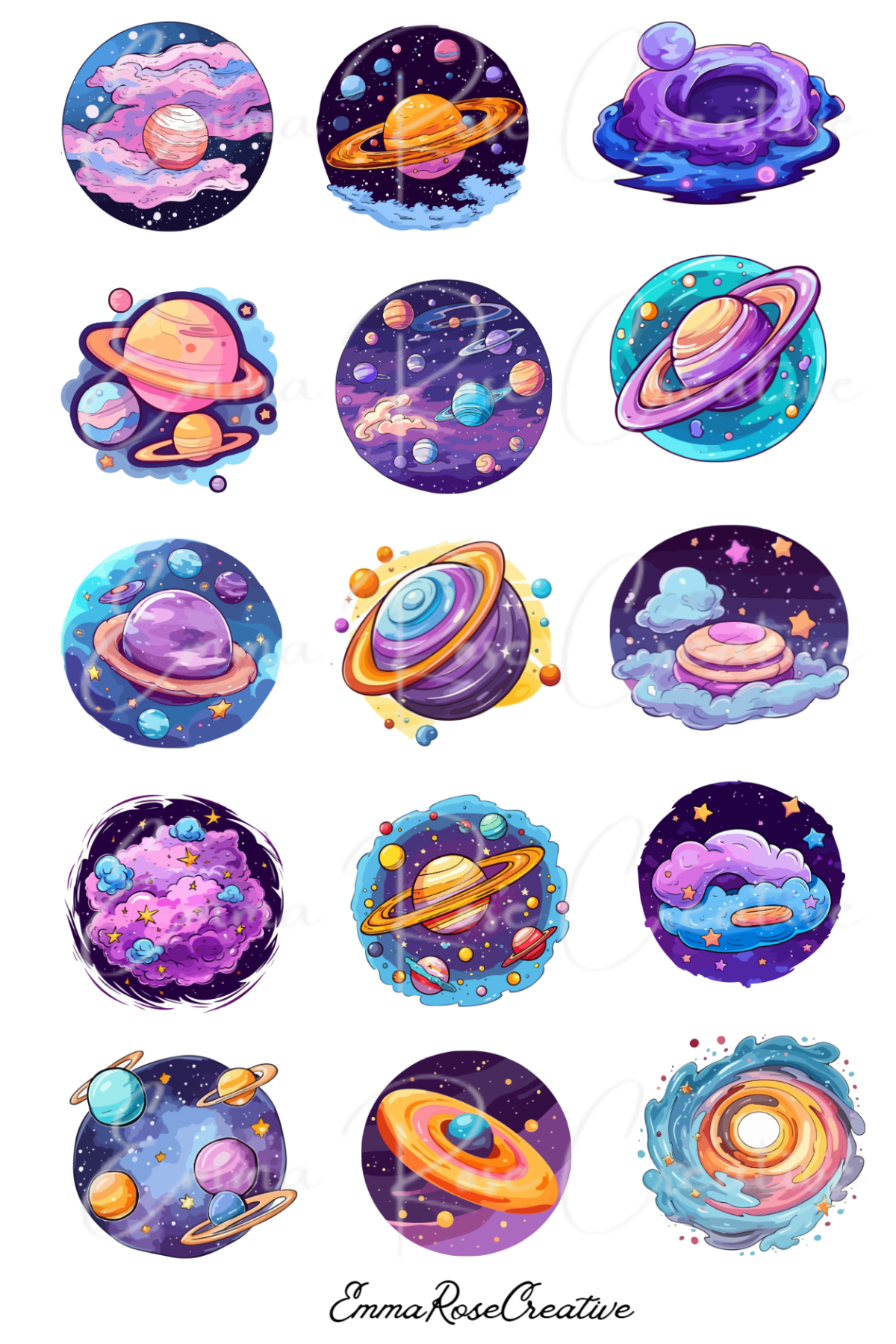 Education - Galaxies, Sheet Stickers