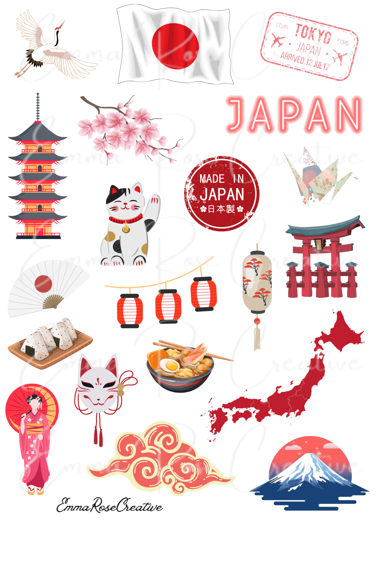 Travel - Japan, Sheet Stickers