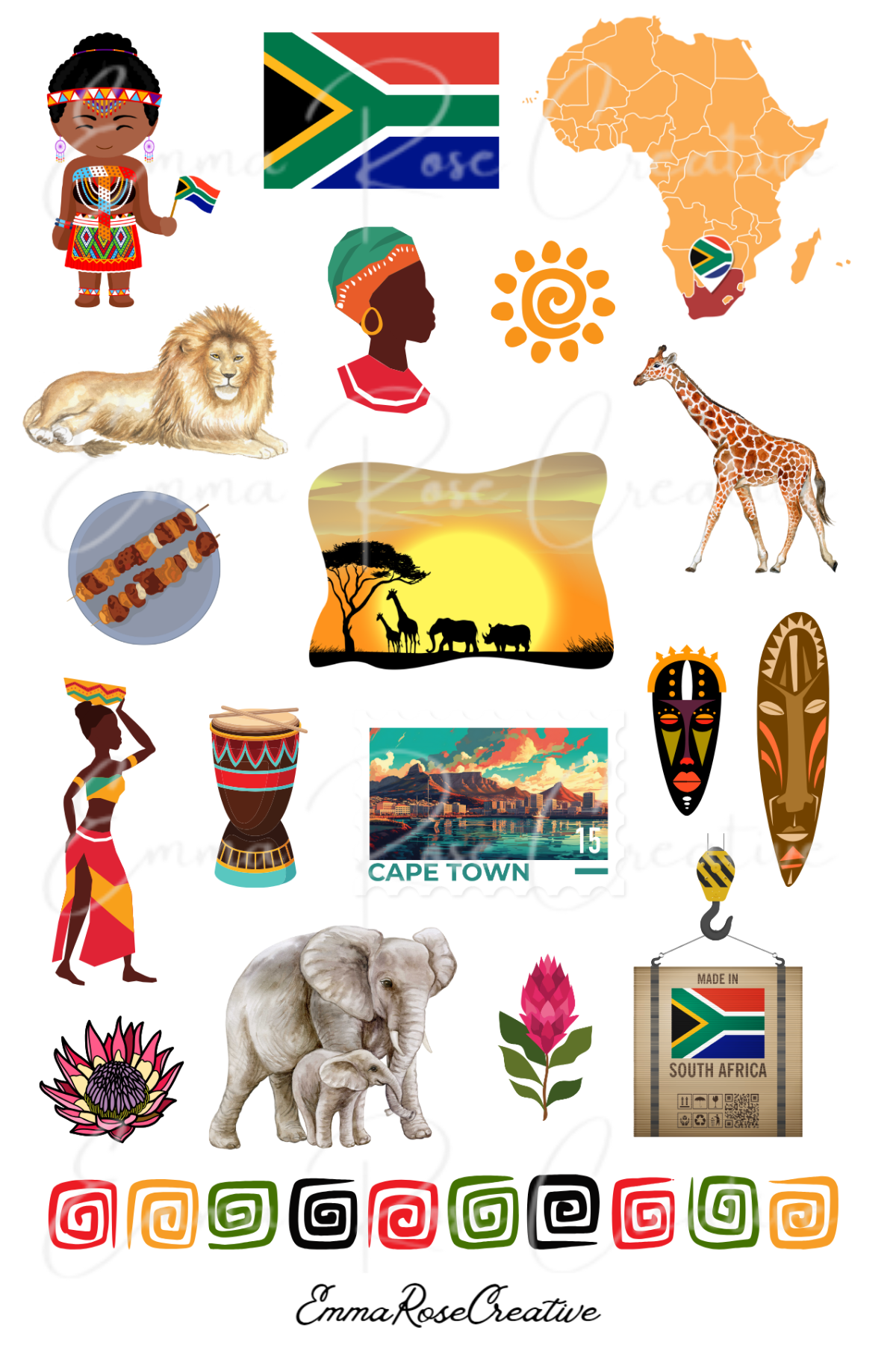 Travel - South Africa, Sheet Stickers