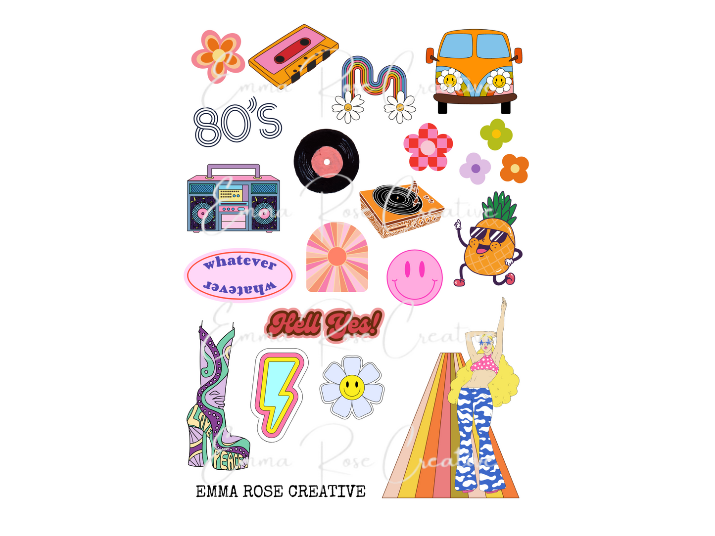 Retro - Groovy, Sheet Stickers
