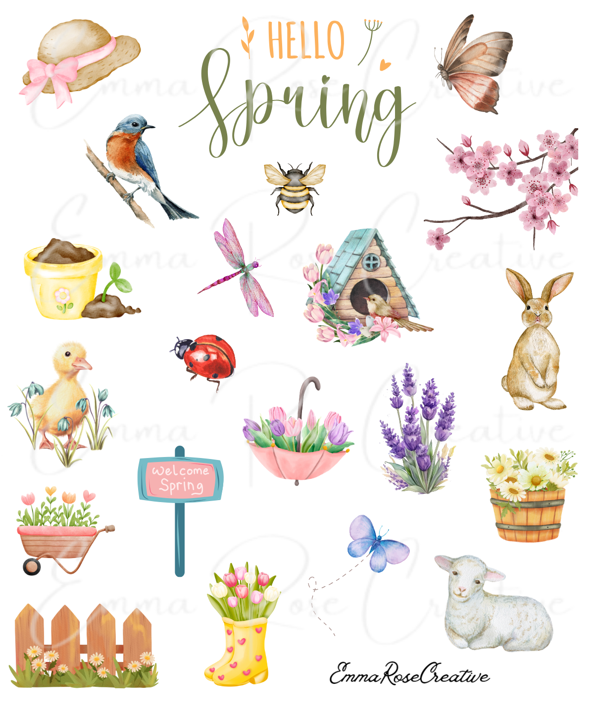 Seasons - Spring, Freshness, Sheet Stickers