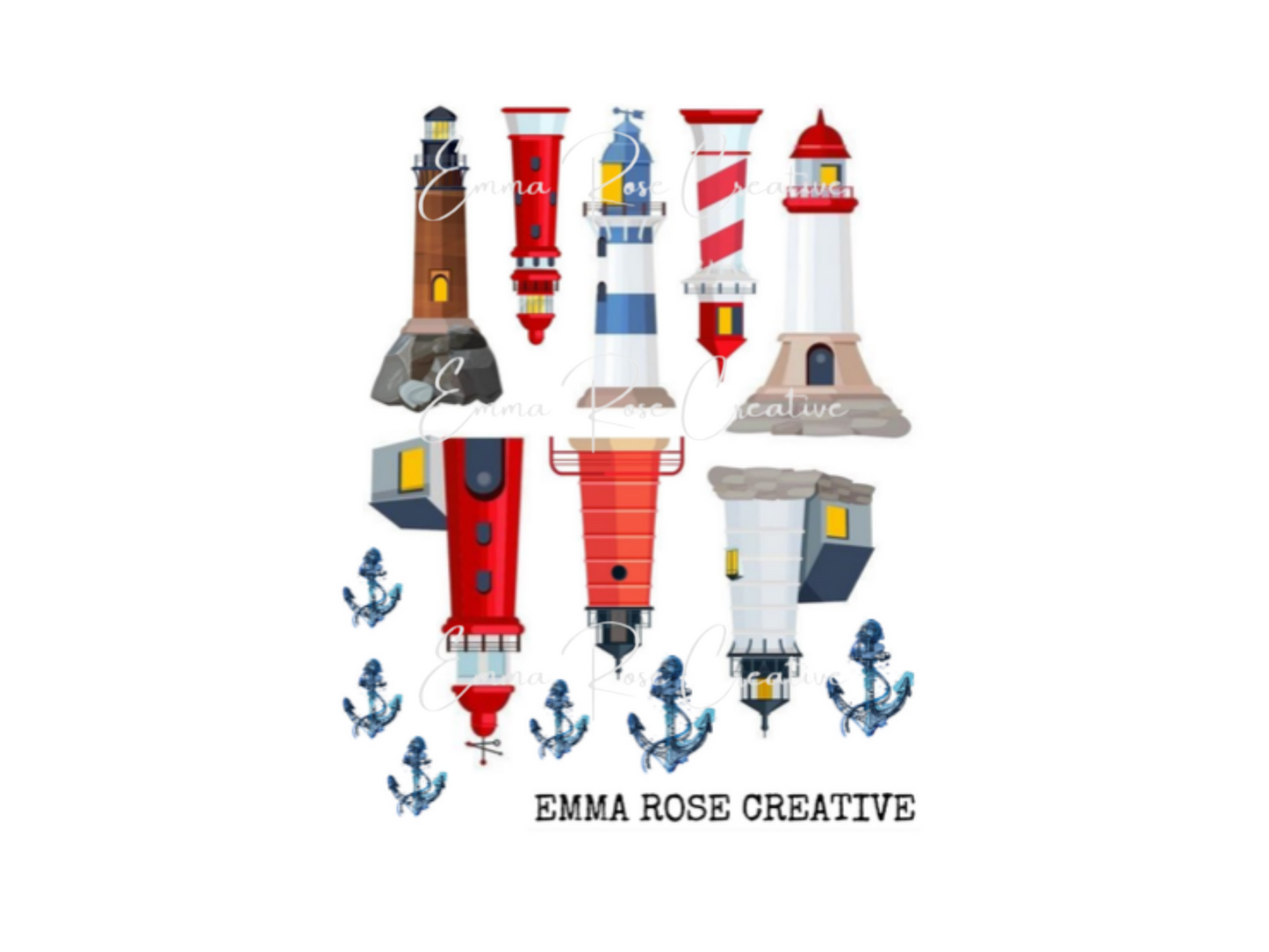 Seasons - Summer, Lighthouses, Sheet Stickers