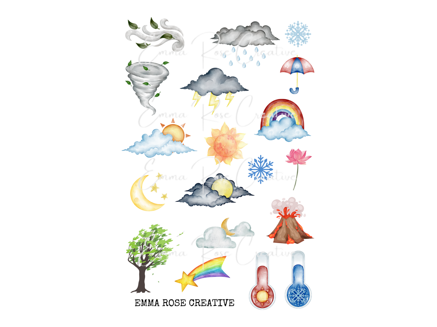 Seasons - Weather, Sheet Stickers