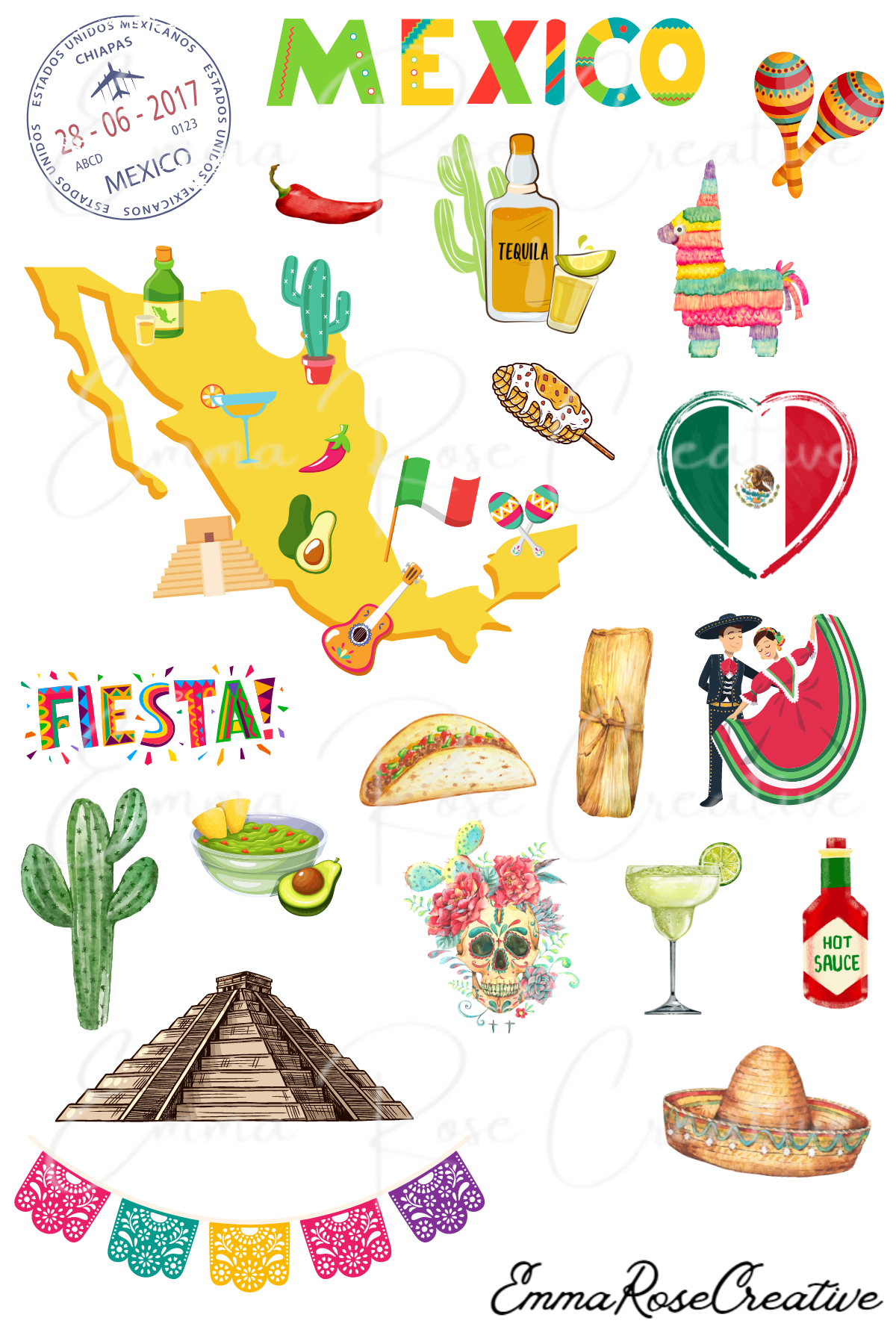 Travel - Mexico, Sheet Stickers