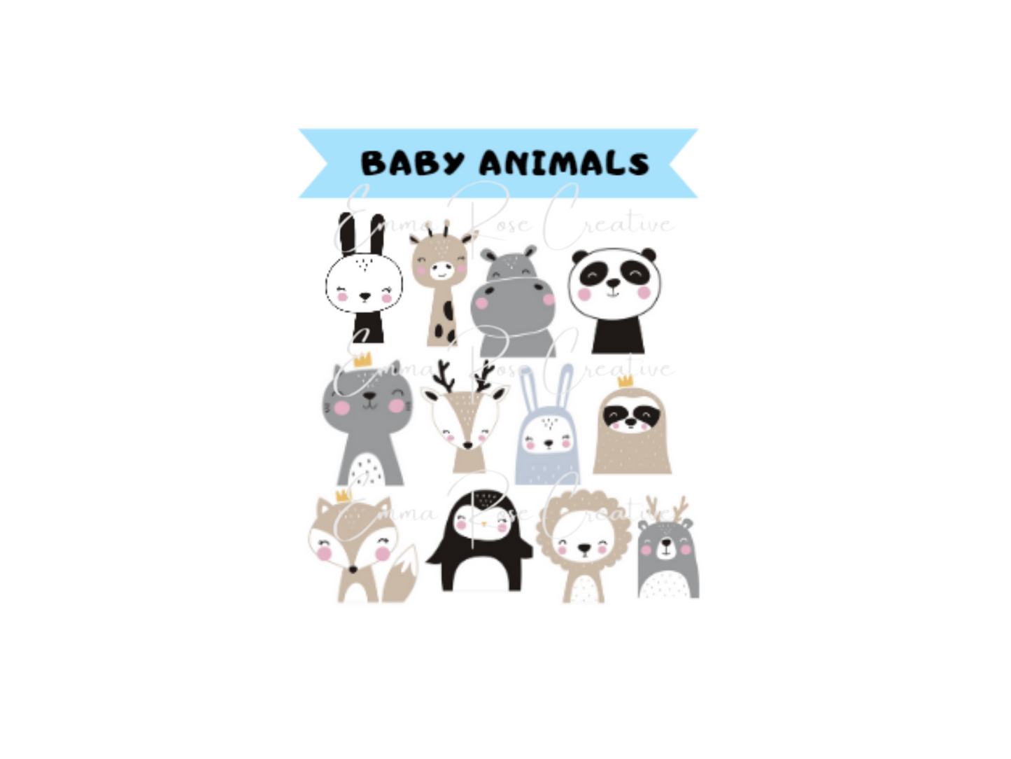 Baby - Animal Cartoons, Sheet Stickers