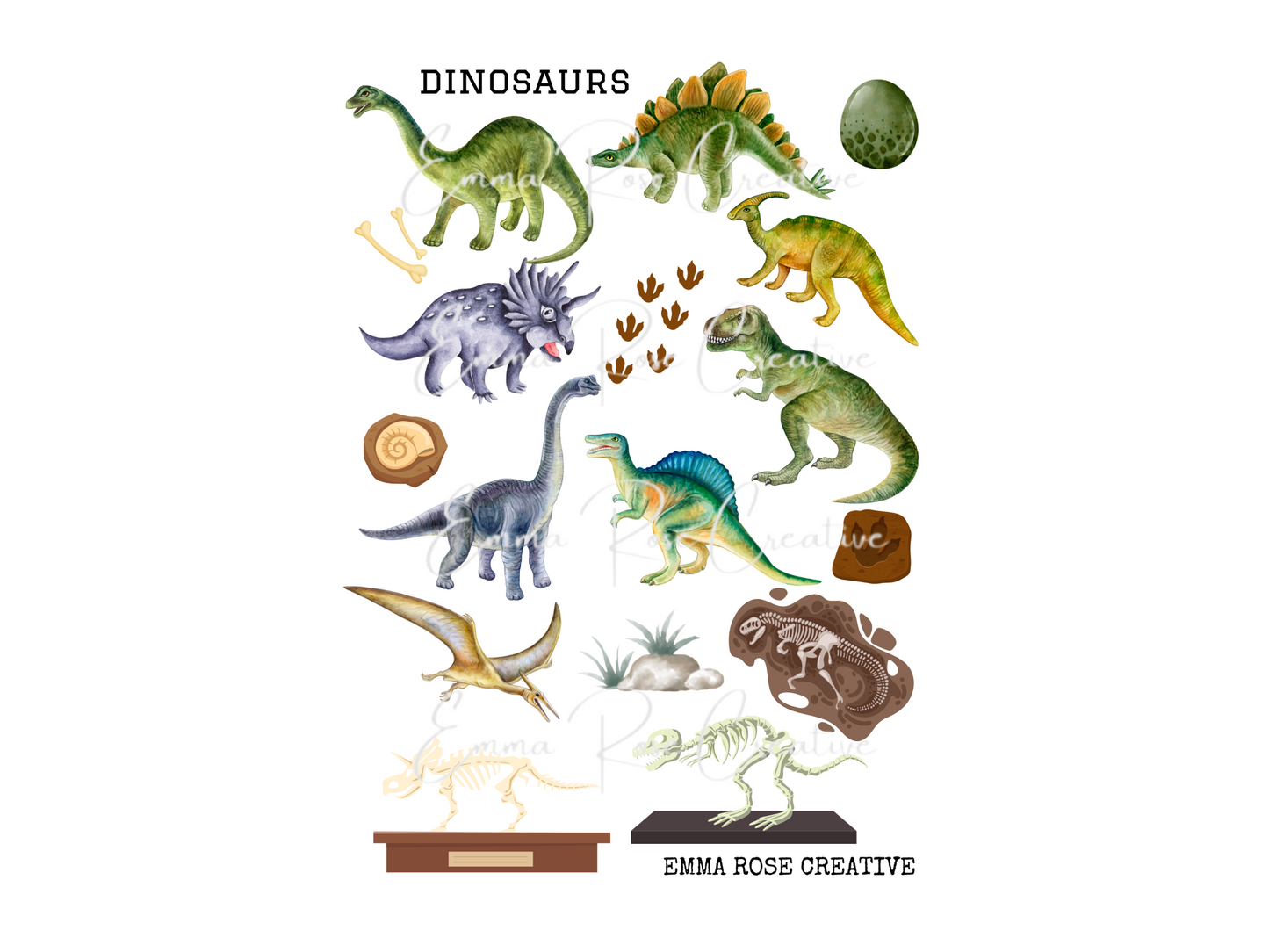 Animals - Dinosaurs, Sheet Stickers