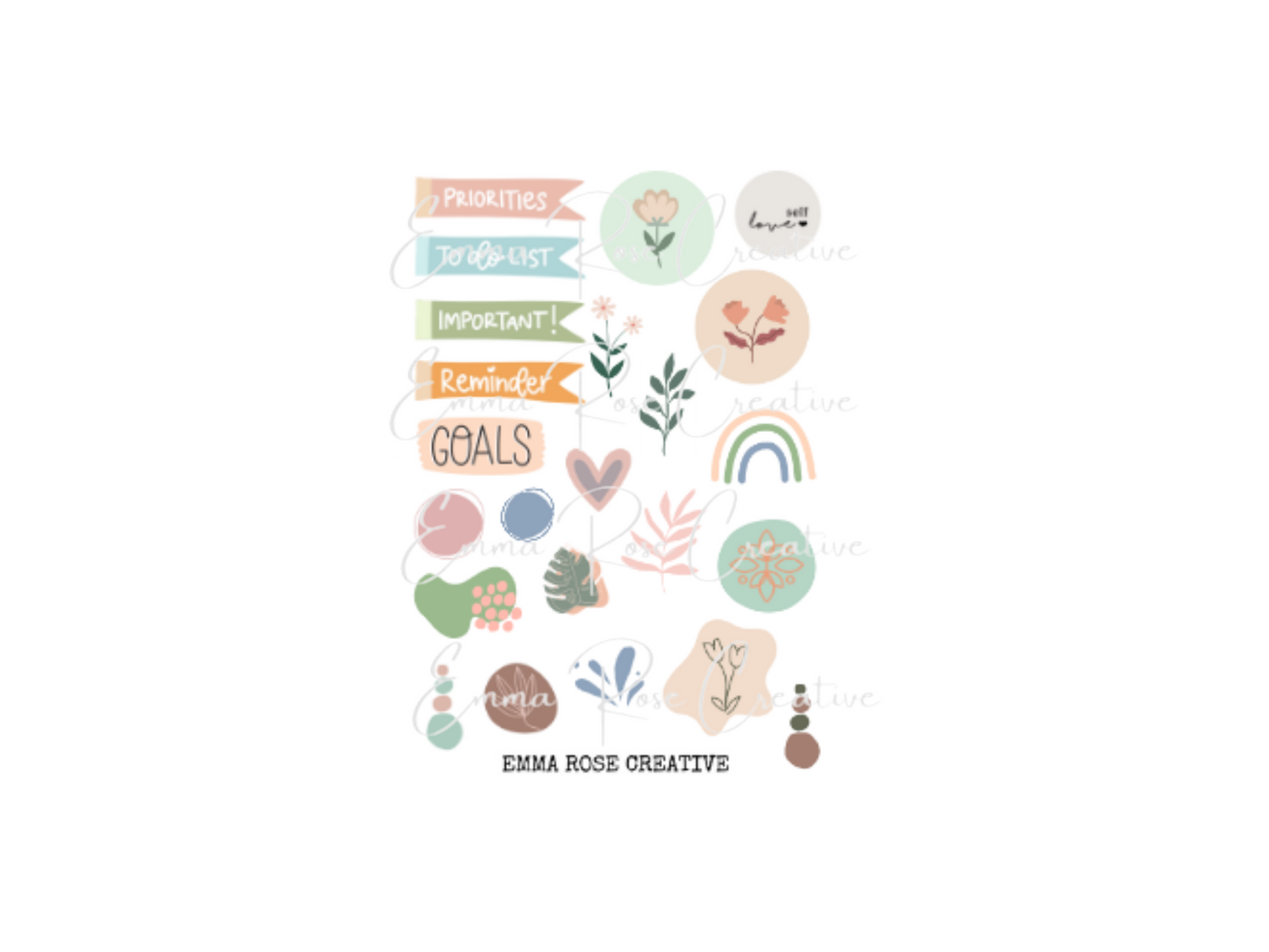 Agenda - Earthy Designs, Sheet Stickers