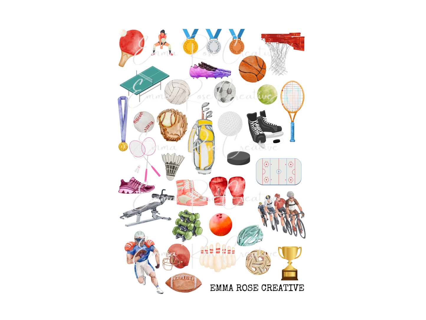 Sports - Variety, Sheet Stickers