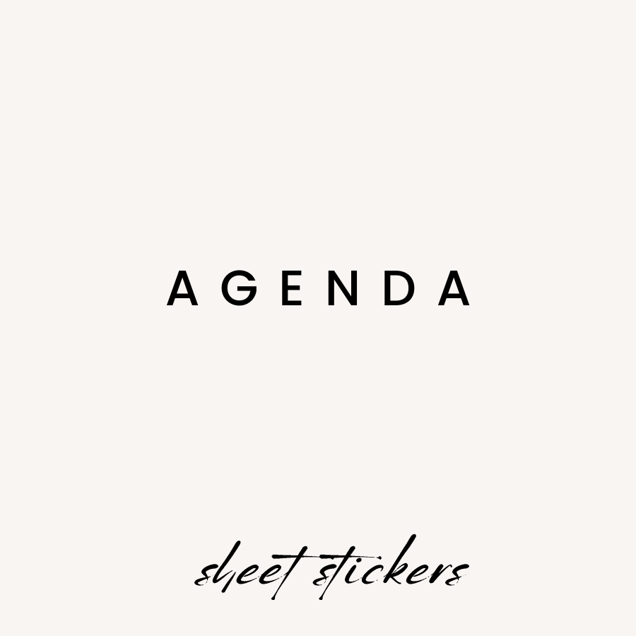 Agenda, Planner, Journal, & Calendar