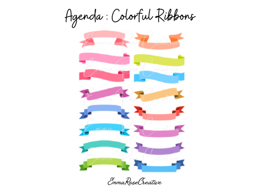 Agenda - Colorful Banners, Sheet Stickers