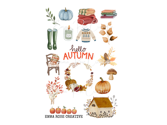 Seasons - Autumn, Hygge, Sheet Stickers