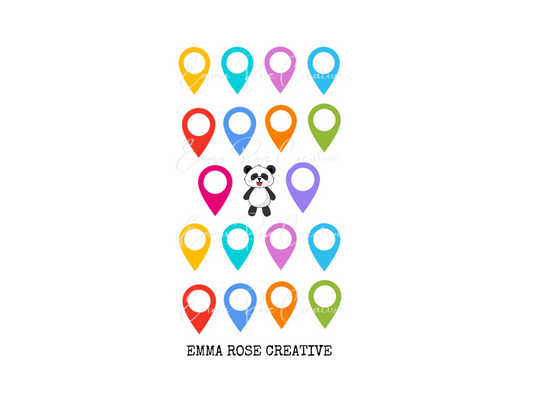 Agenda - Colorful Pins, Sheet Stickers