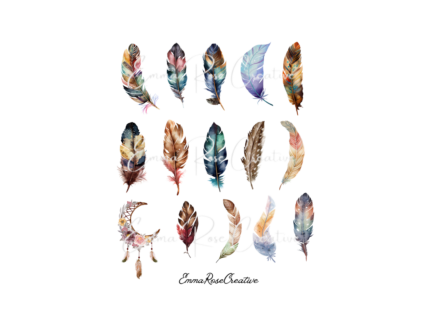 Feathers - Dreamy & Elegant, Sheet Stickers