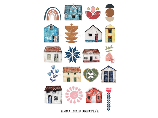 Home - Décor, Nordic, Sheet Stickers