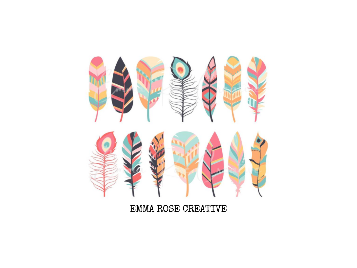 Feathers - Pink, Artistic, Sheet Stickers