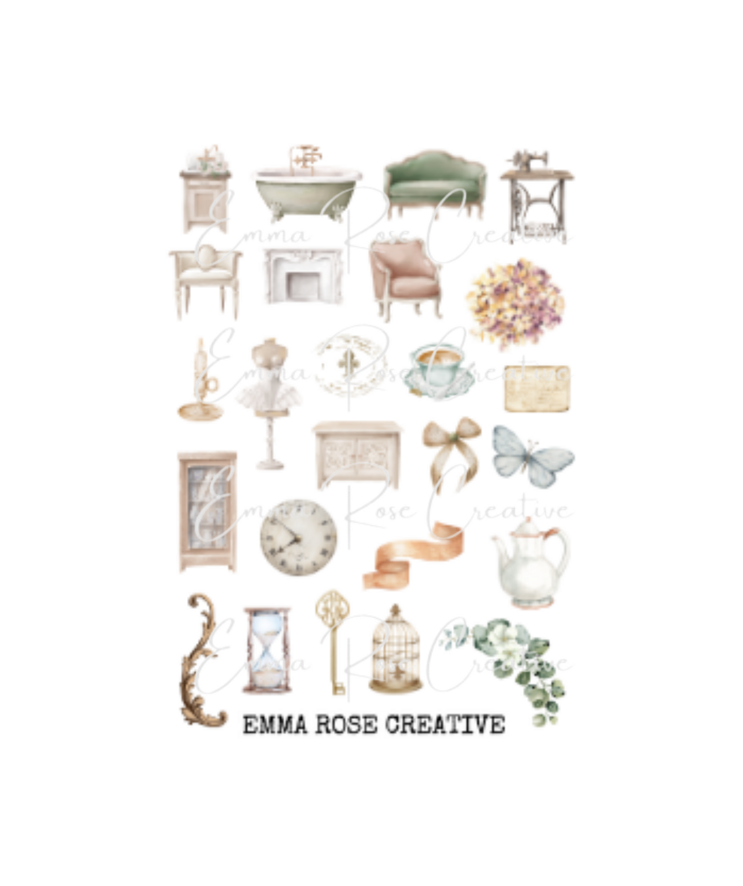 Home - Décor, Victorian, Sheet Stickers