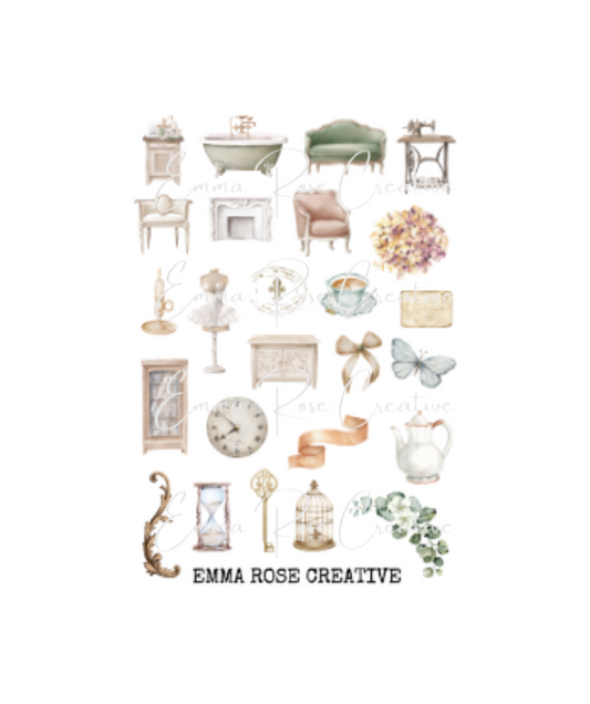 Home - Décor, Victorian, Sheet Stickers