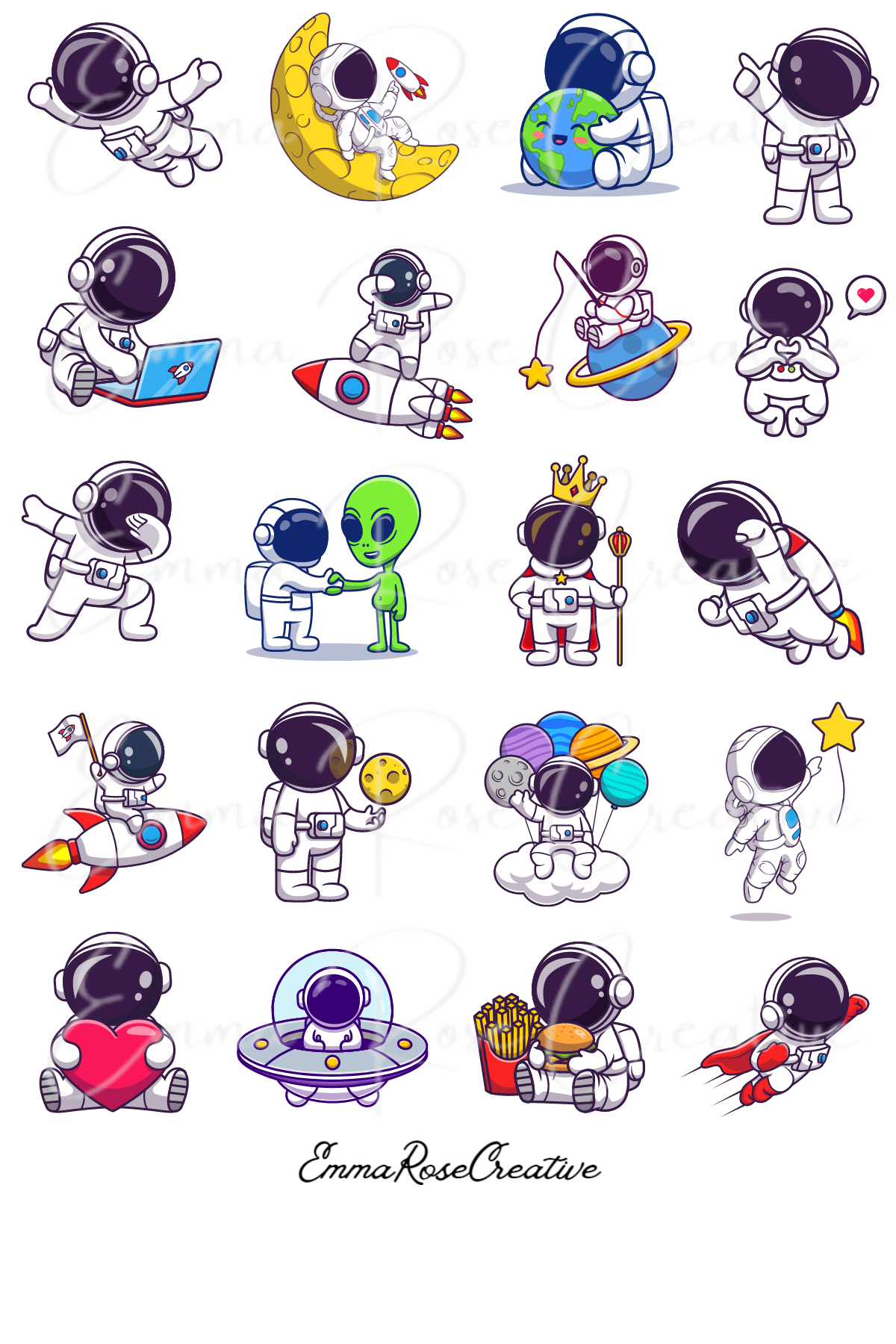 Education - Astronauts, Sheet Stickers