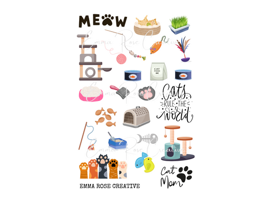 Cats - Ownership, Sheet Stickers