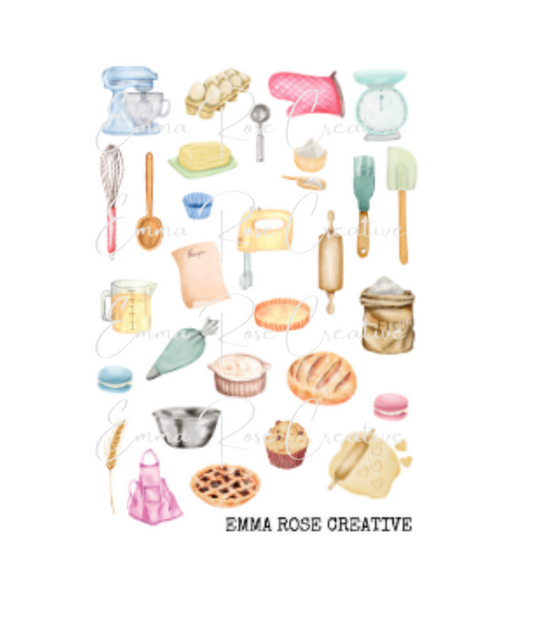 Food - Baking, Sheet Stickers