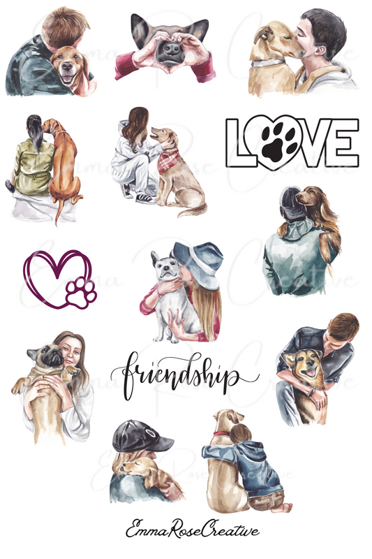 Family & Friends - Doggy Best Friend, Sheet Stickers