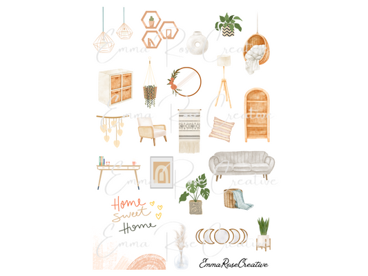 Home - Décor, Natural, Sheet Stickers