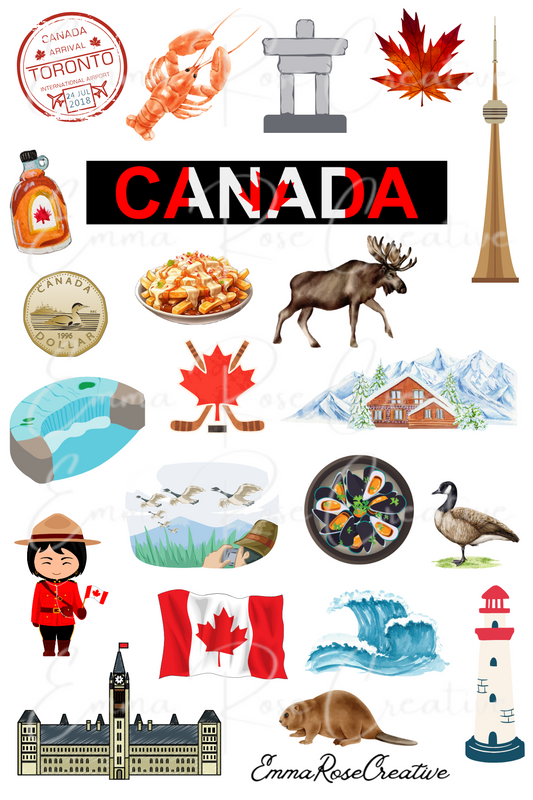 Travel - Canada, Sheet Stickers