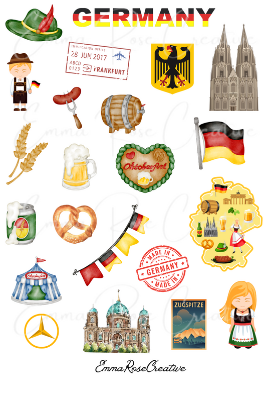 Travel - Germany, Sheet Stickers