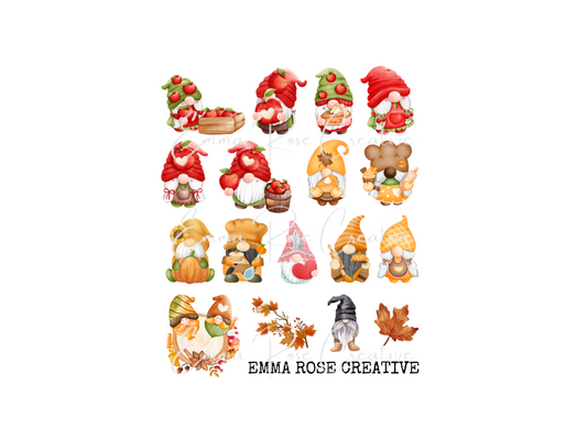 Seasons - Autumn, Gnomes, Sheet Stickers