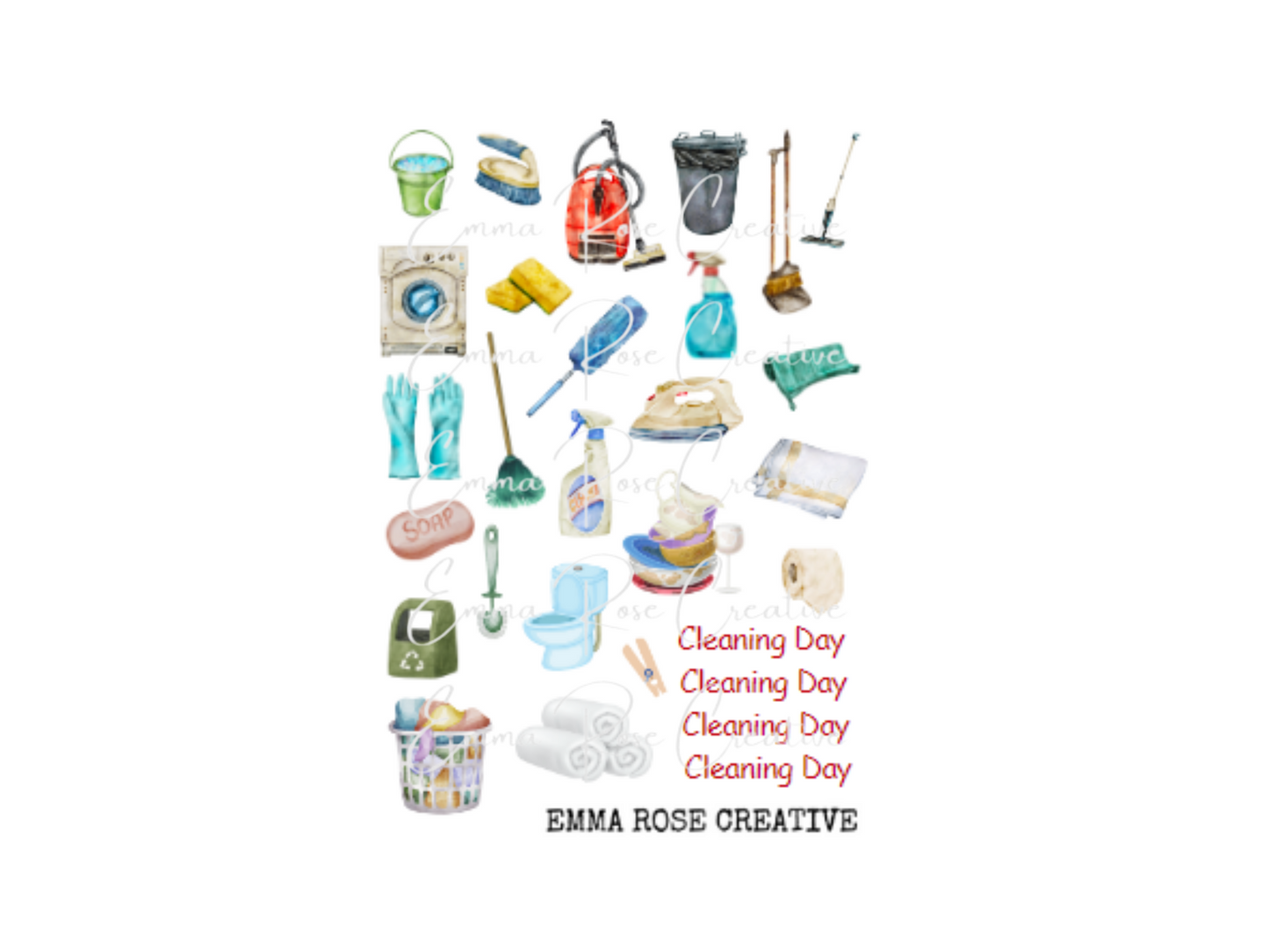 Home - Cleaning Day, Sheet Stickers