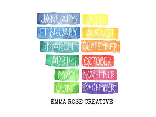 Agenda - Colorful Monthly Headers, Sheet Stickers