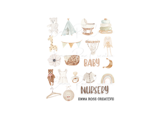 Baby - Newborn, Neutral, Sheet Stickers